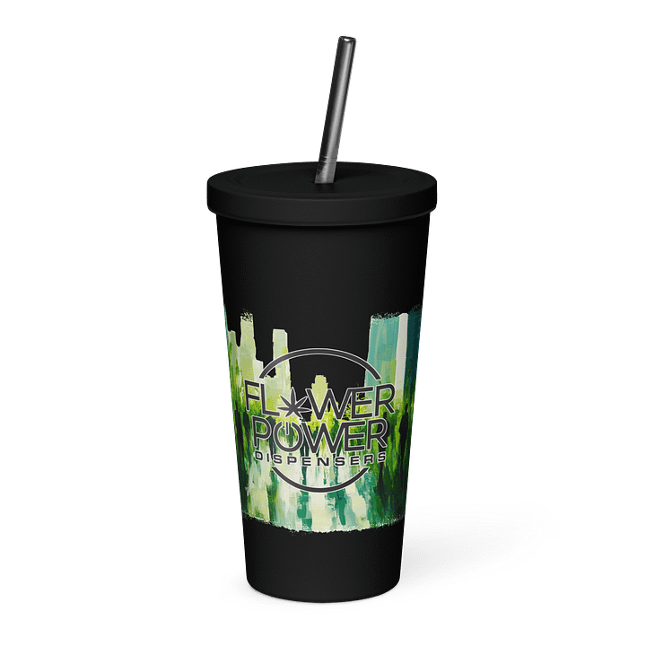 Flower Power Insulated Tumbler with Straw product image (1)
