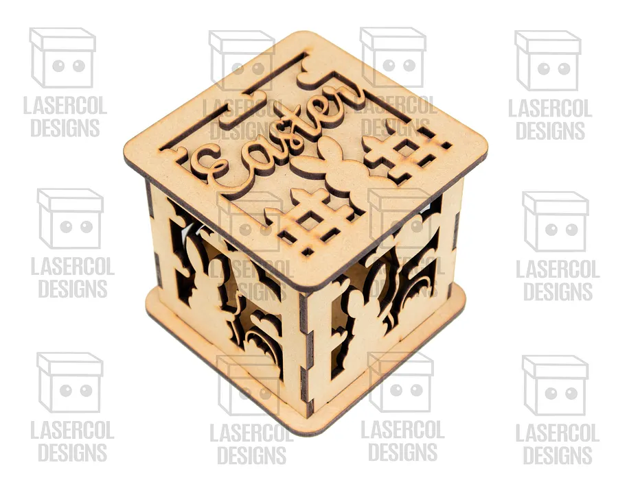 Easter Boxes Set (2 Sizes, 5 Styles) - Laser Cut Files product image (8)