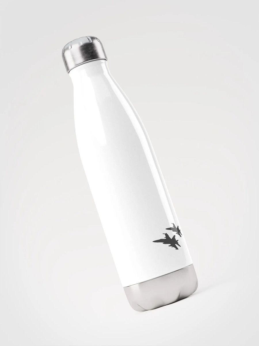 Twin Hornets Logo Water Bottle, White product image (3)