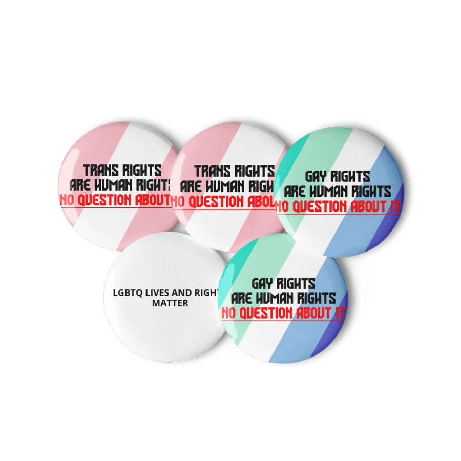 Gay, Trans, and LGBTQ Rights Pins (5 Set) product image (6)