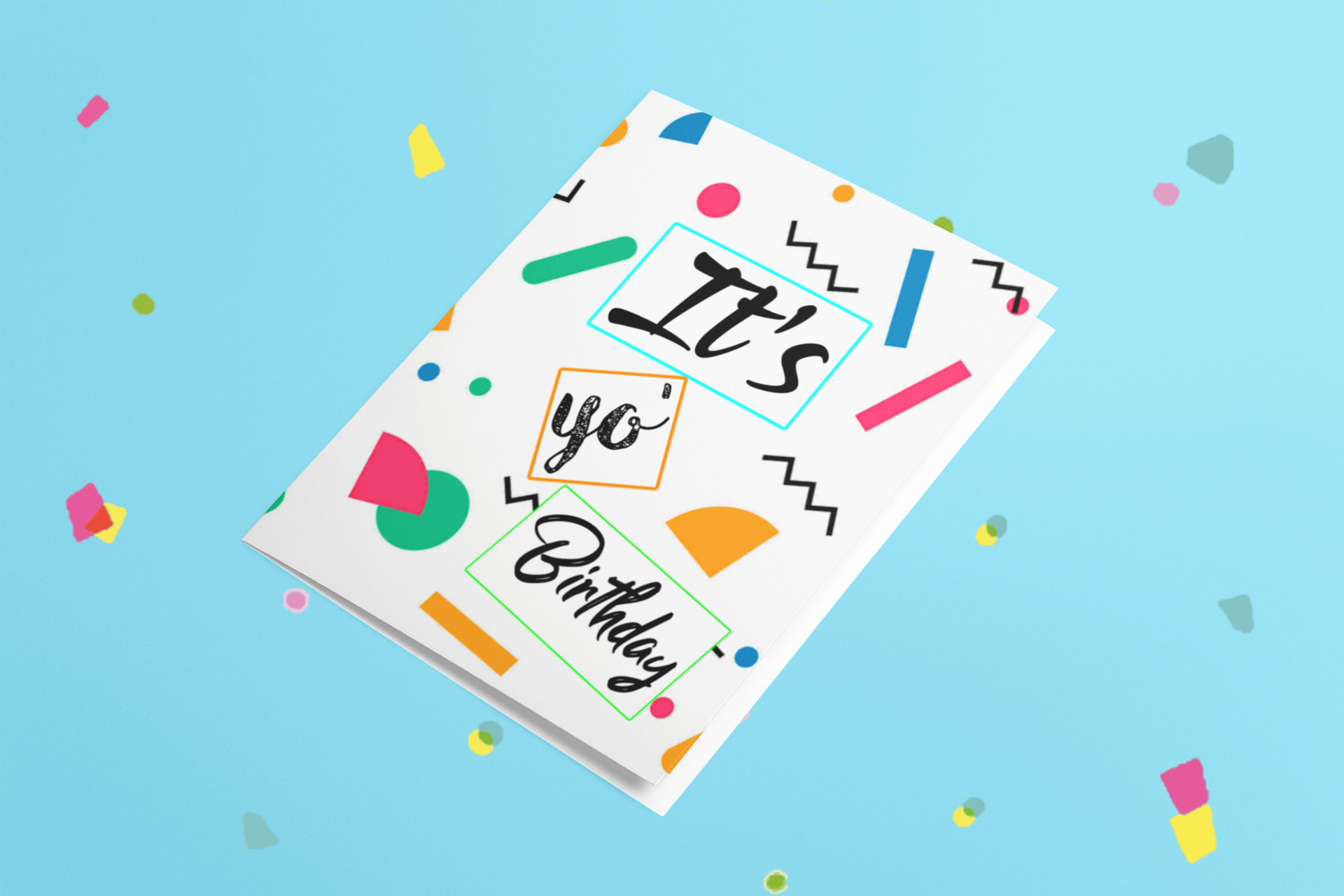 “It’s yo B-day” card (White) product image (2)