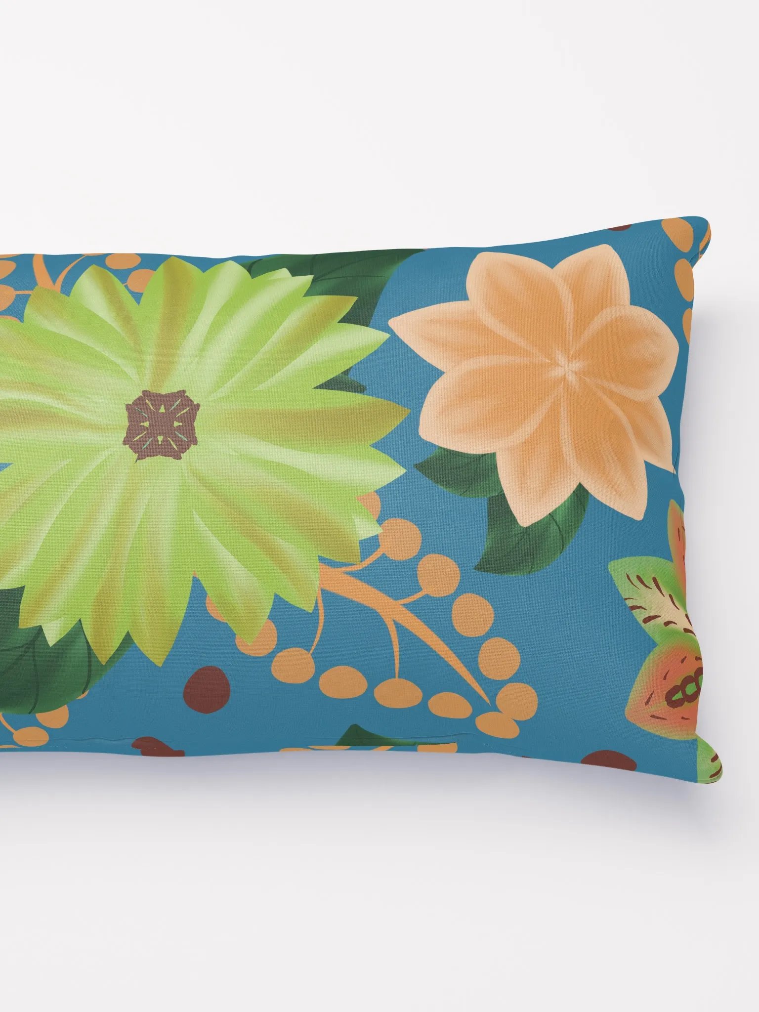 El Yunque Blue Floral Pillow product image (6)
