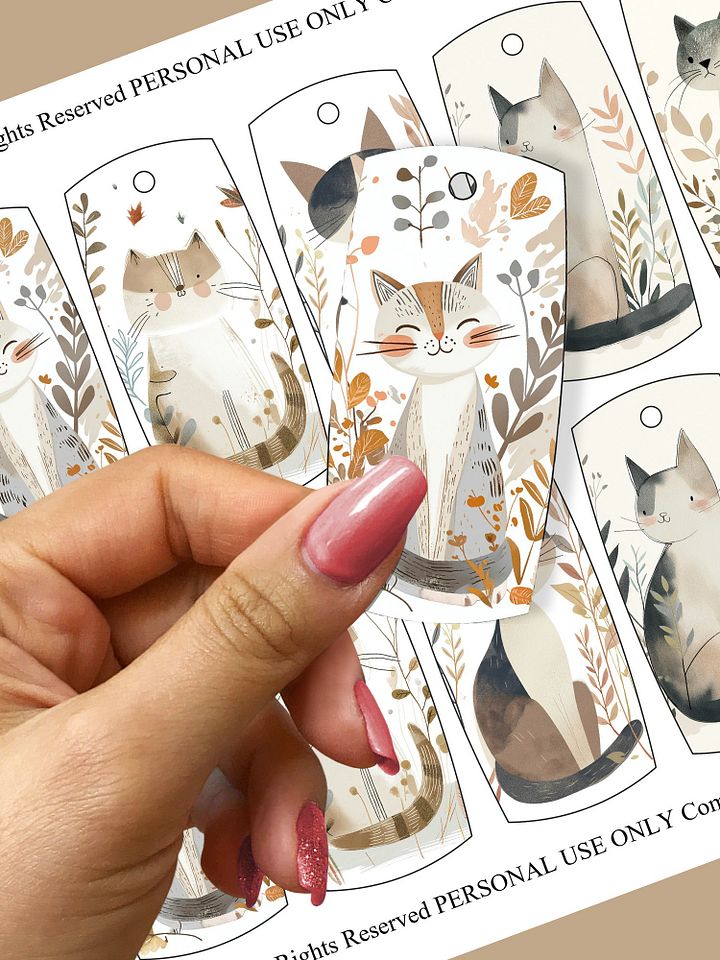 Cute Kittens in the Meadow Printable Gift Tags - Set of 12 product image (1)