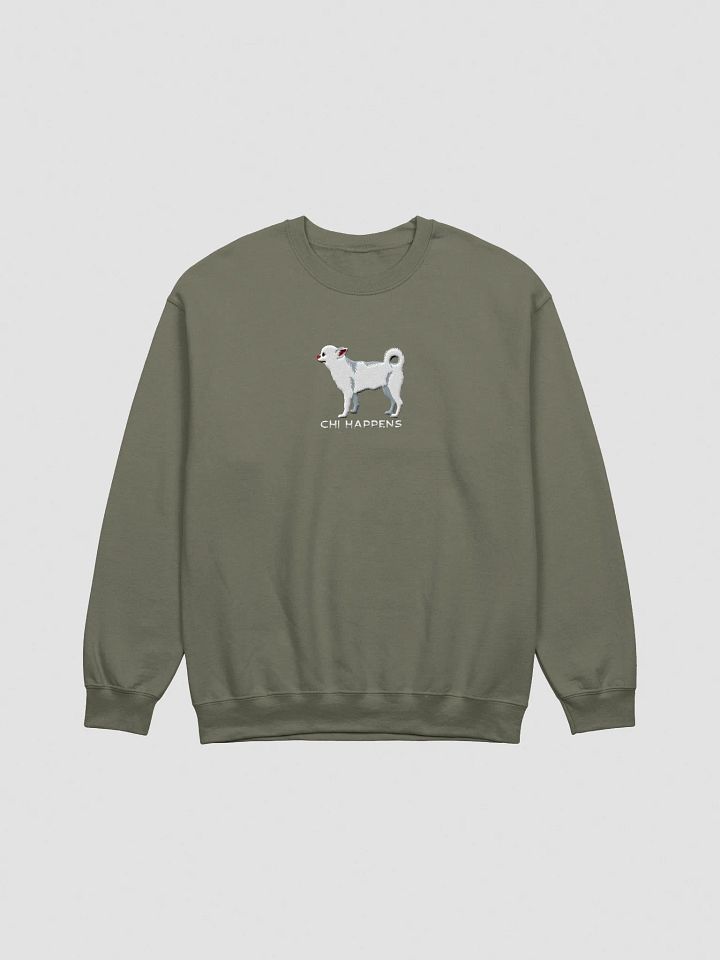 Chi Happens Sweatshirt (Embroidered) of a Chihuahua(White) product image (13)