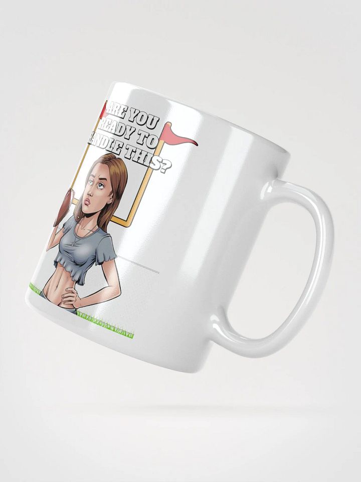 Are You Ready To Handle This? Female Footballer White Mug product image (4)