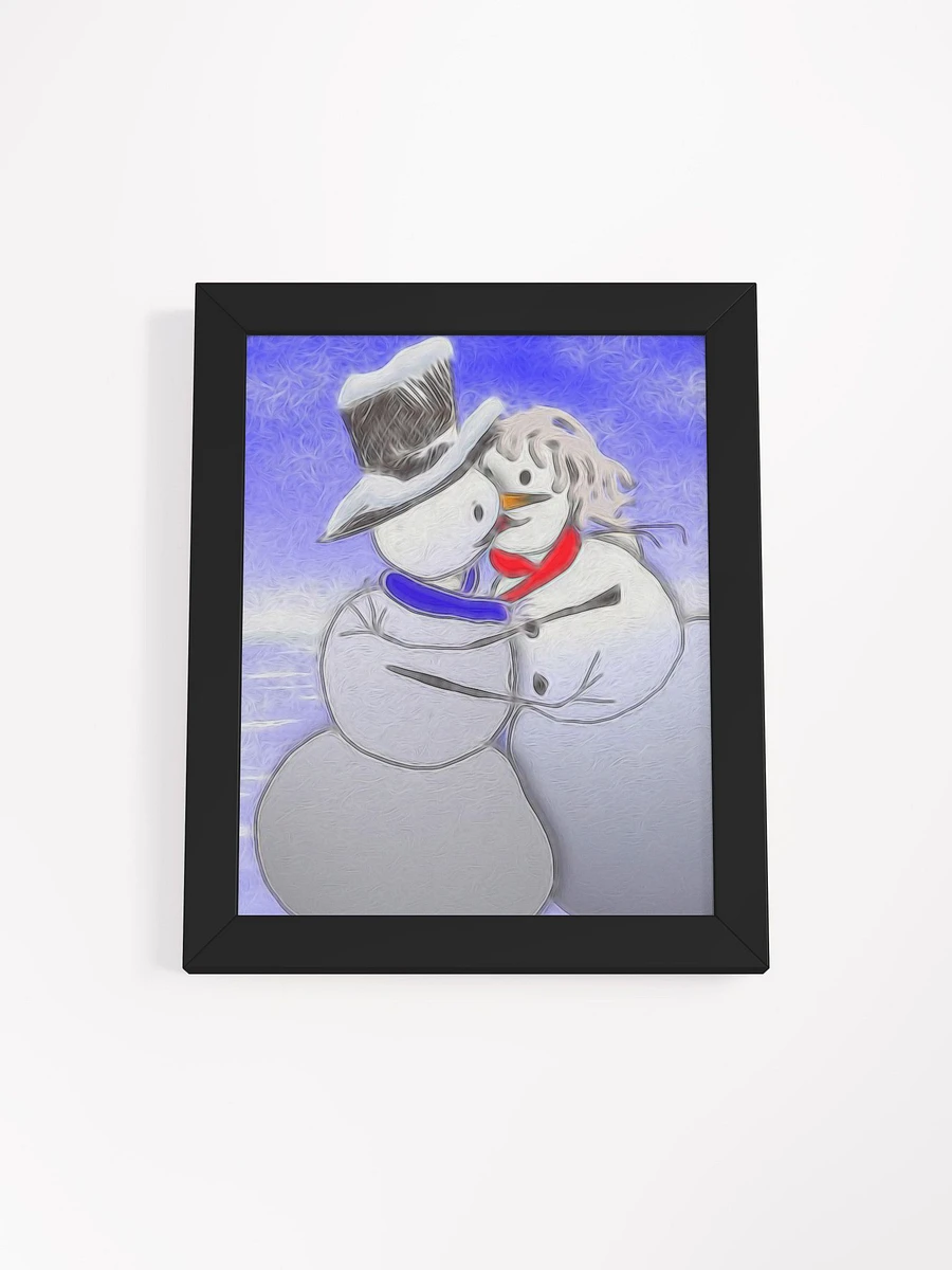 Kissing Snow Couple Framed Poster product image (8)