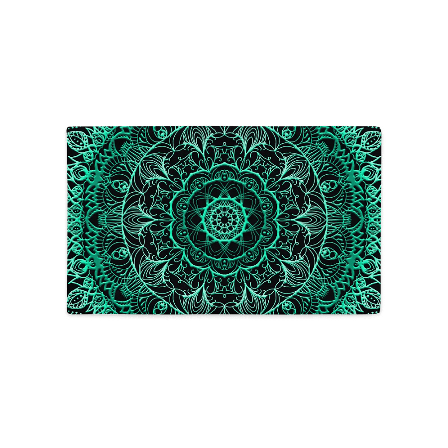 Teal Mandala Harmony Pillow Case product image (8)