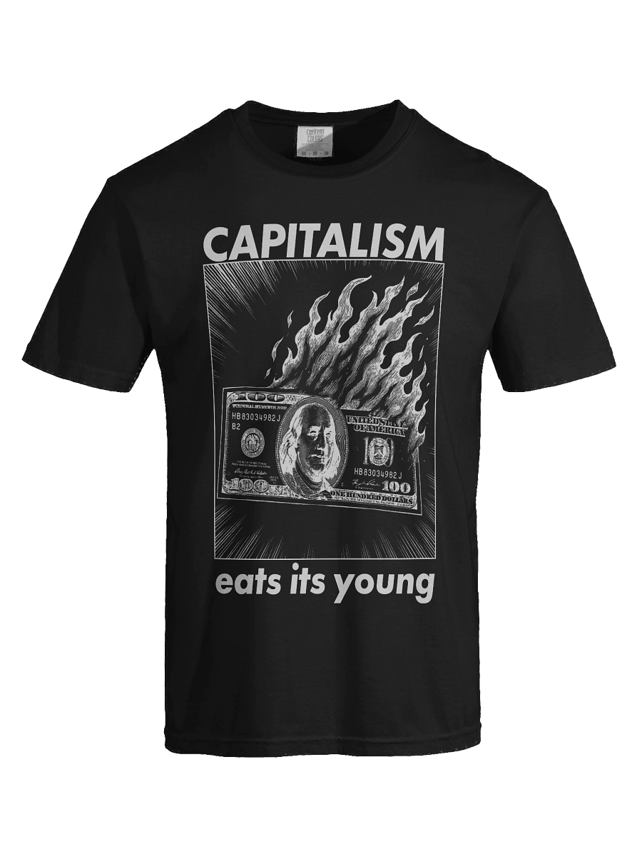 Capitalism Eats its Young Dark-Mode Tee product image (4)