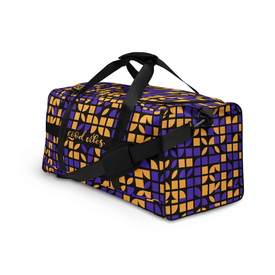 GOOD VIBES BLACK-ORANGE Duffle Bag product image (5)