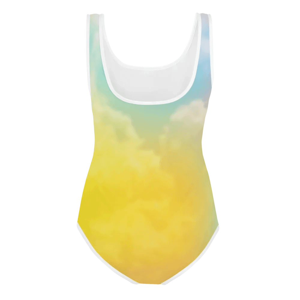 Blur cloud rainbow Design Youth One Piece Swimsuit - V9 product image (2)