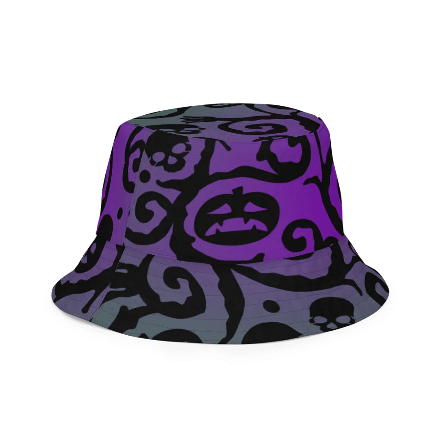 Green & Purple Scary Pumpkins Skull Hat product image (4)