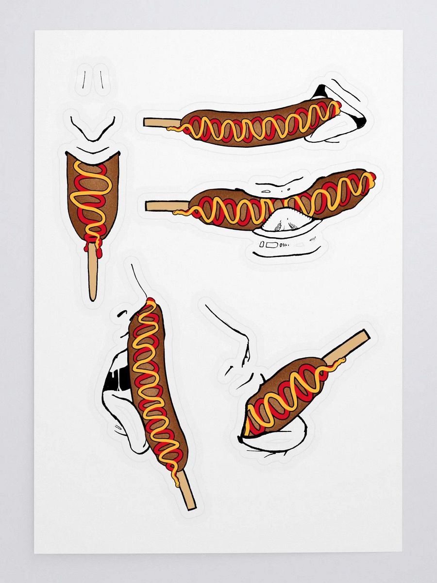 Eating Corn Dog Stickers product image (3)