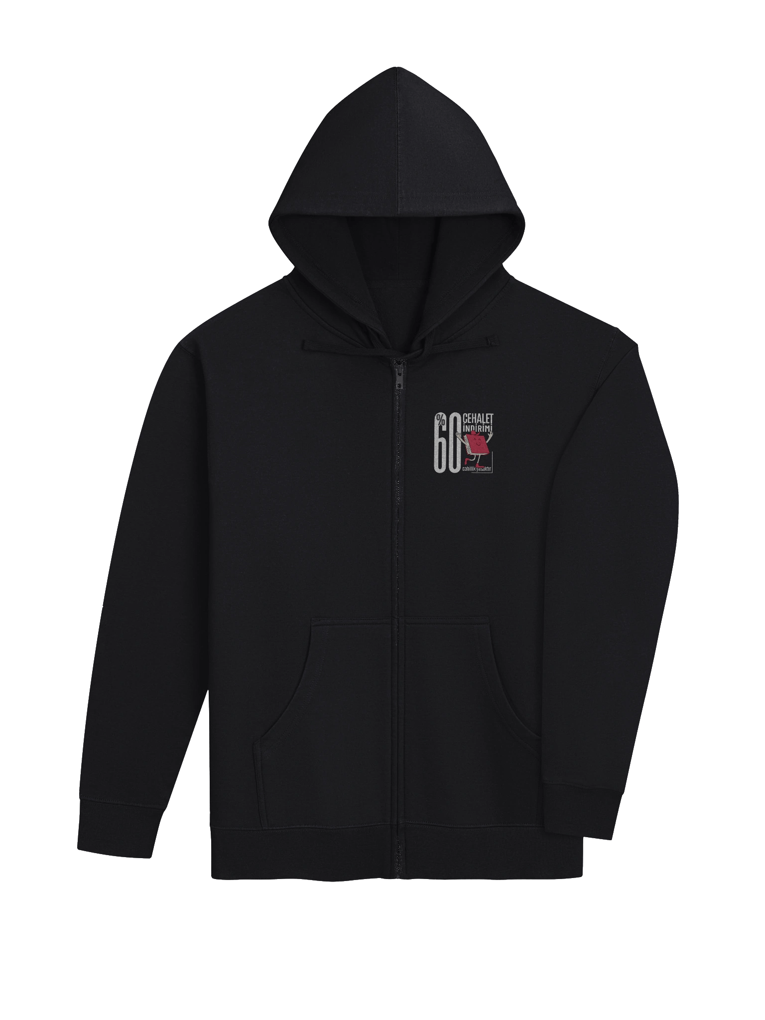 Polar Astarlı Fermuarlı Hoodie | %60 Cehalet İndirimi Türkçe Tasarımlı Kapüşonlu Kış Konforu product image (4)