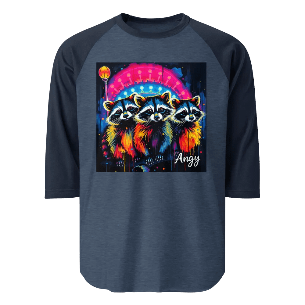 Neon Raccoon Trio Raglan Tee product image (1)