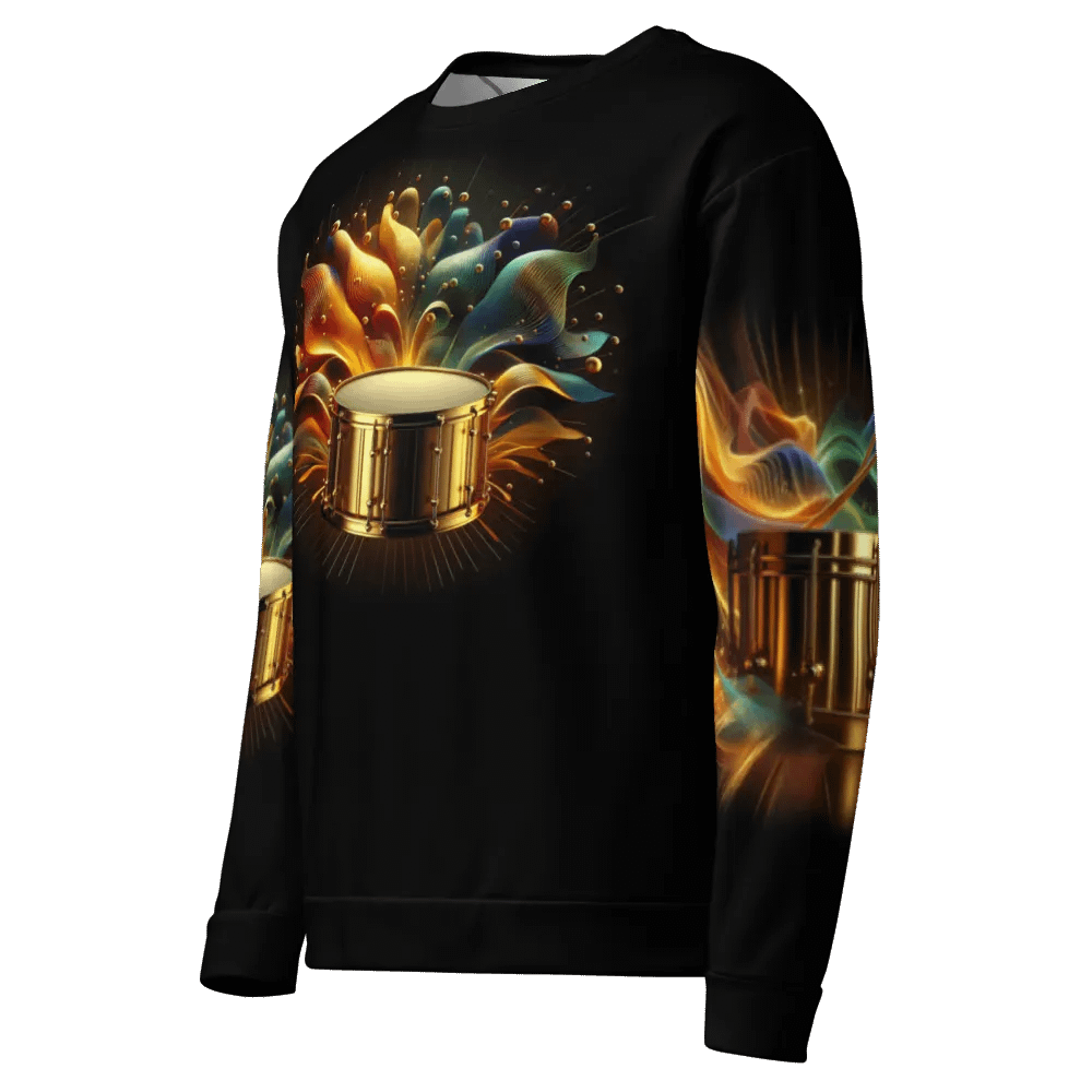 Golden Drum Musical Instrument - All-Over Unisex Sweatshirt #14 product image (7)