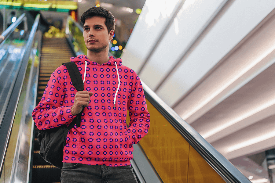 Abstract Red All Over Print Unisex Hoodie product image (7)
