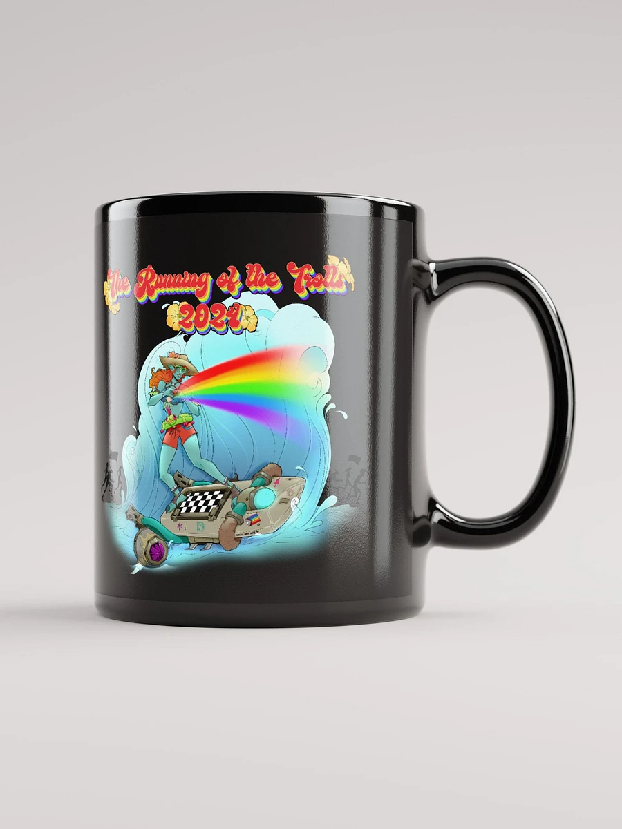 Running of the Trolls Black Mug by Mischi product image (1)