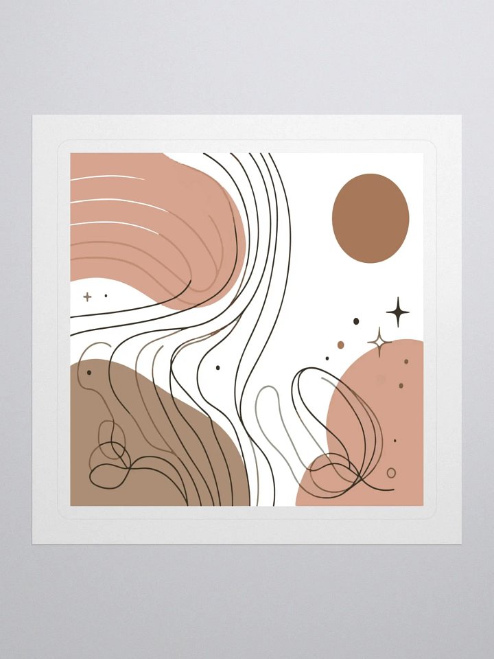 Cosmic Brown Kiss Cut Stickers product image (1)