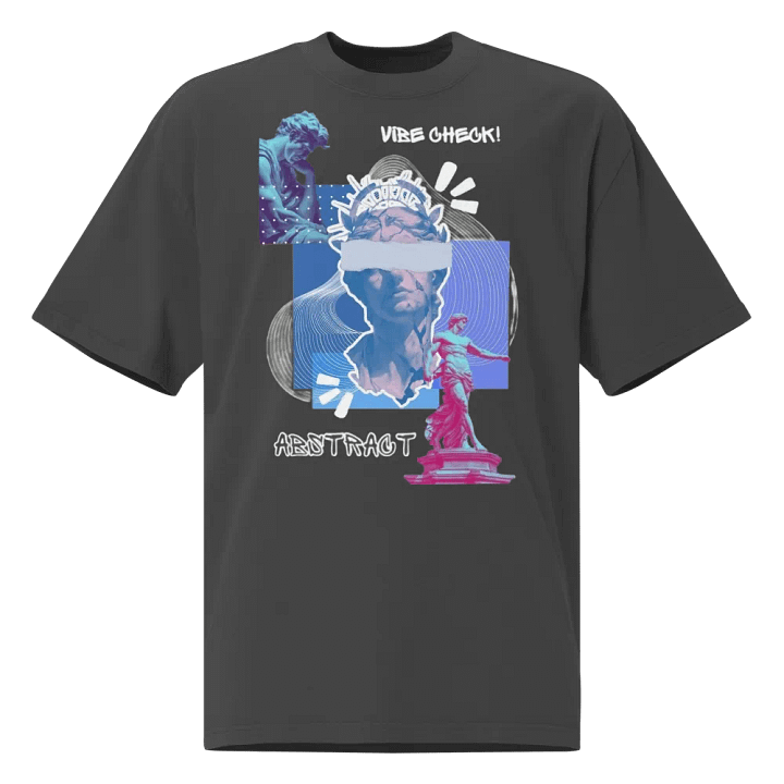 Abstarct Vibe Check AS Colour Premium Oversized Faded T-Shirt product image (1)