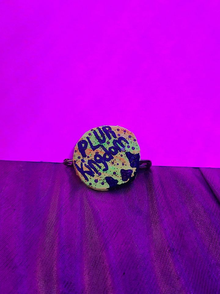 Mushroom Meadow PLUR Kingdom Bottle Cap Pin product image (1)
