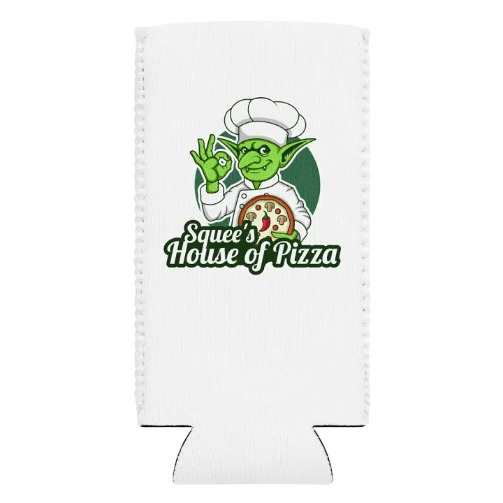 Squee’s House of Pizza Coozie Can Cooler (White) product image (2)