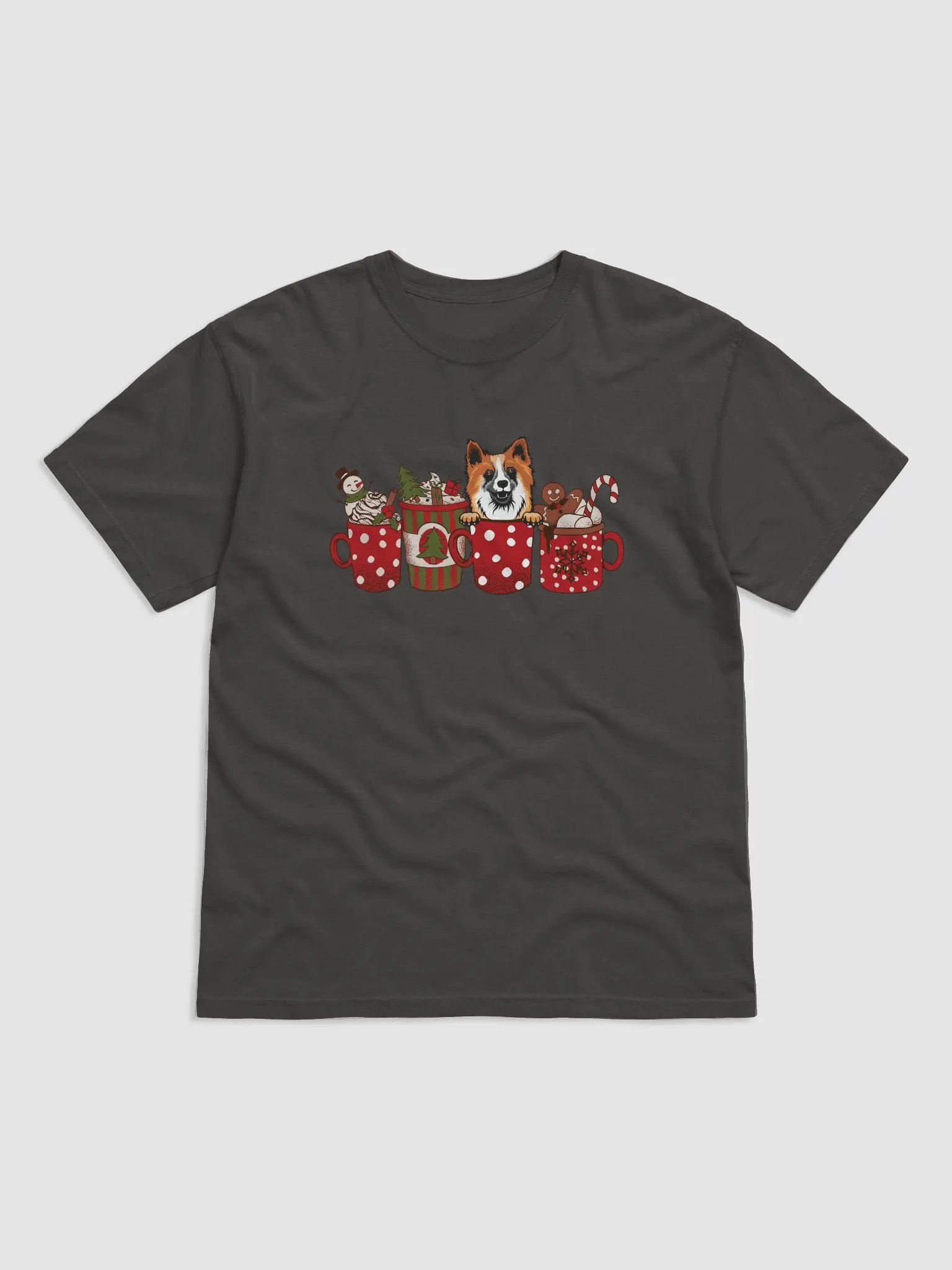 Cute Icelandic Sheepdog in a Christmas Cup T-Shirt | Funny Christmas Pup in a Cup product image (24)