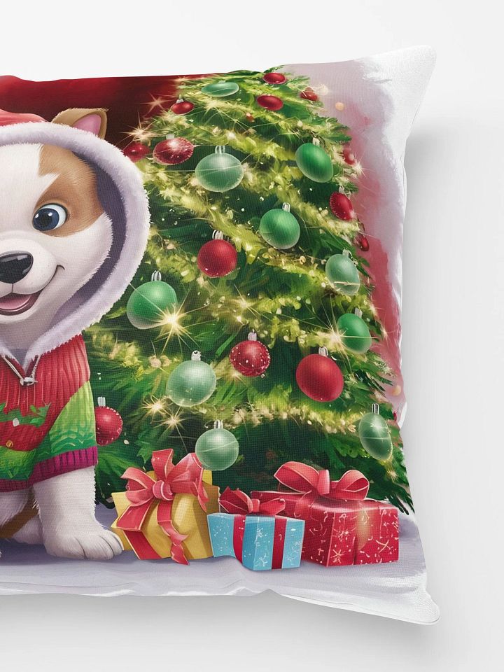 Festive Puppy Christmas Pillow product image (2)
