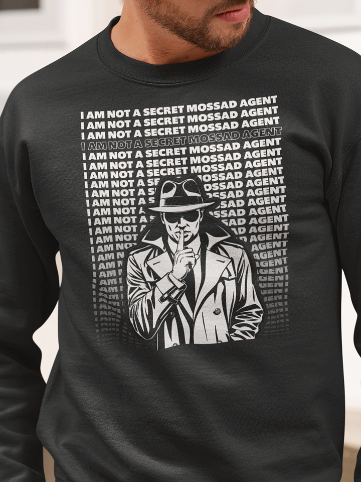 Secret Mossad Man Crewneck Sweatshirt product image (1)