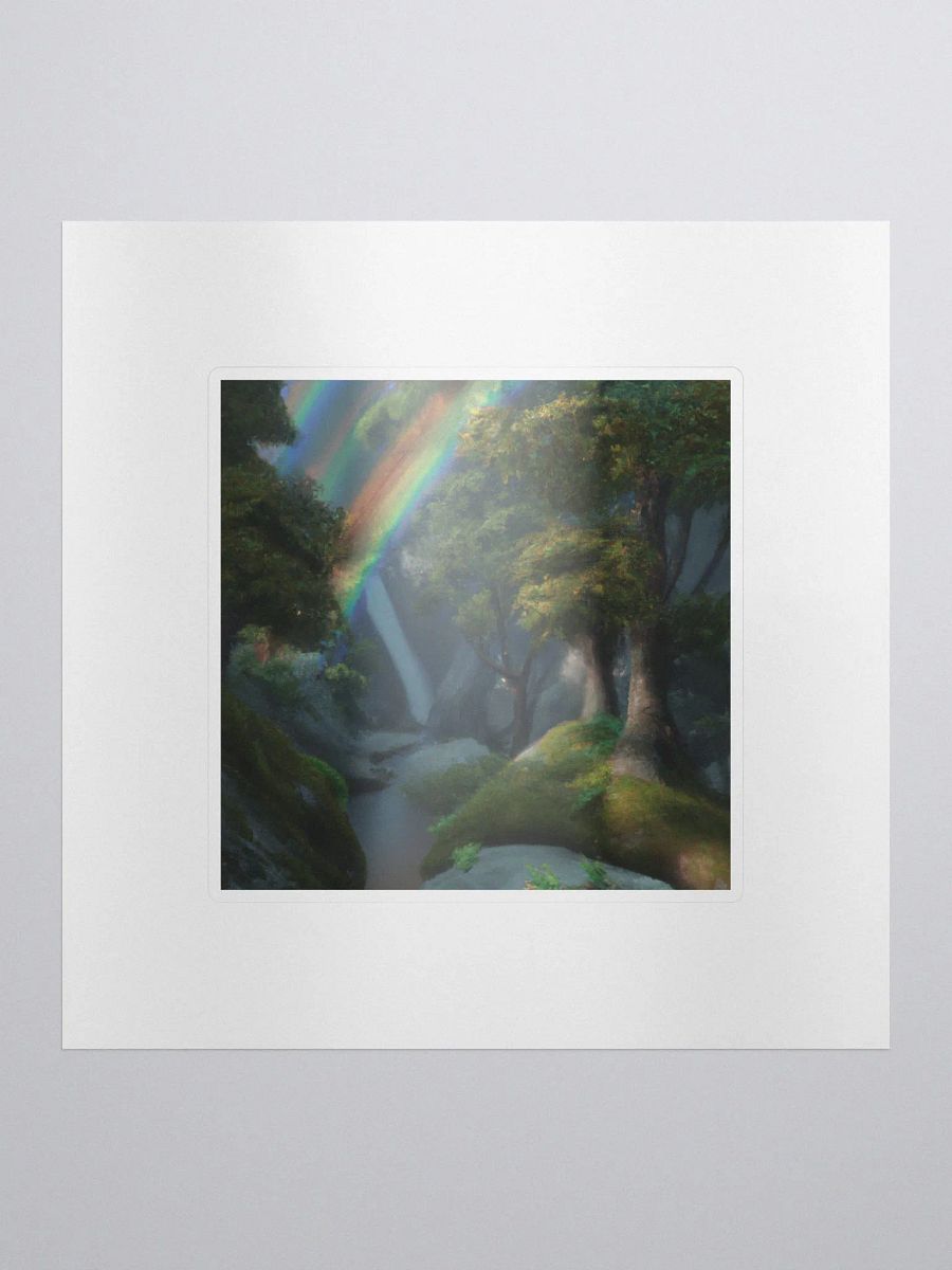 Galactic Wild Rainbow Waterfall Forest Omega Sticker product image (1)