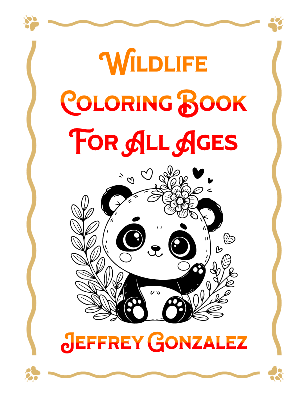 Wildlife: Coloring Book For All Ages - Printable E-Book PDF product image (1)