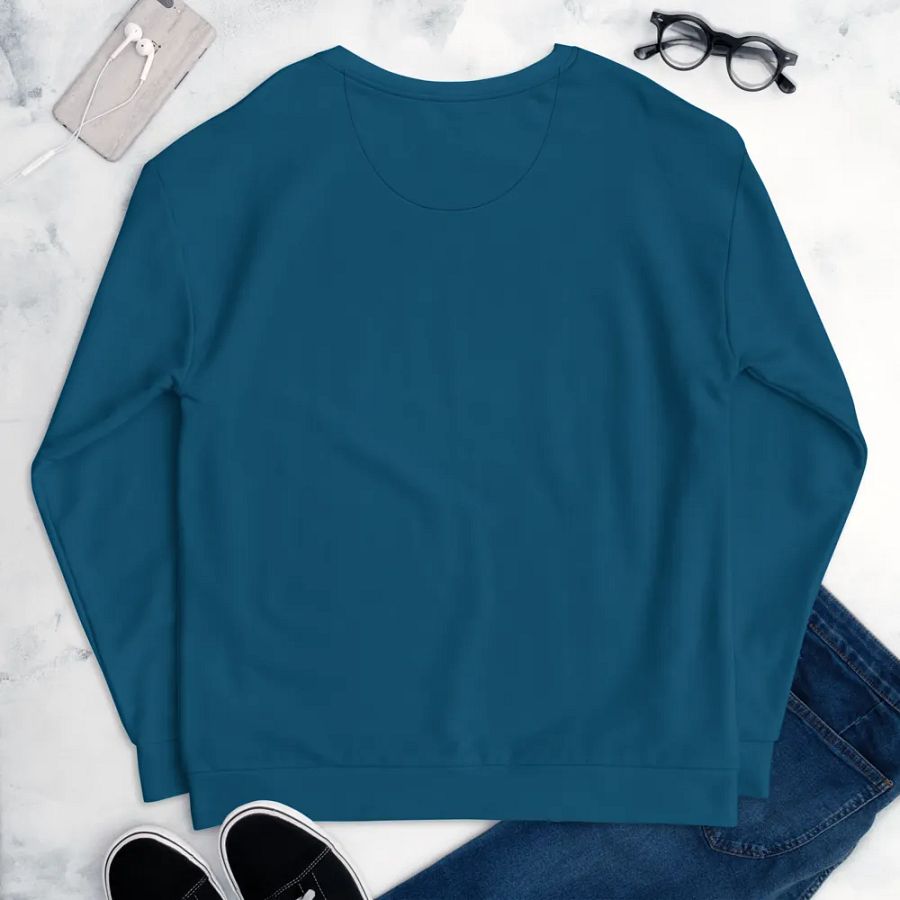 Plain Dark Blue True Summer Unisex Recycled Polyester Heavyweight Premium Sweatshirt by Treasure Pie product image (9)