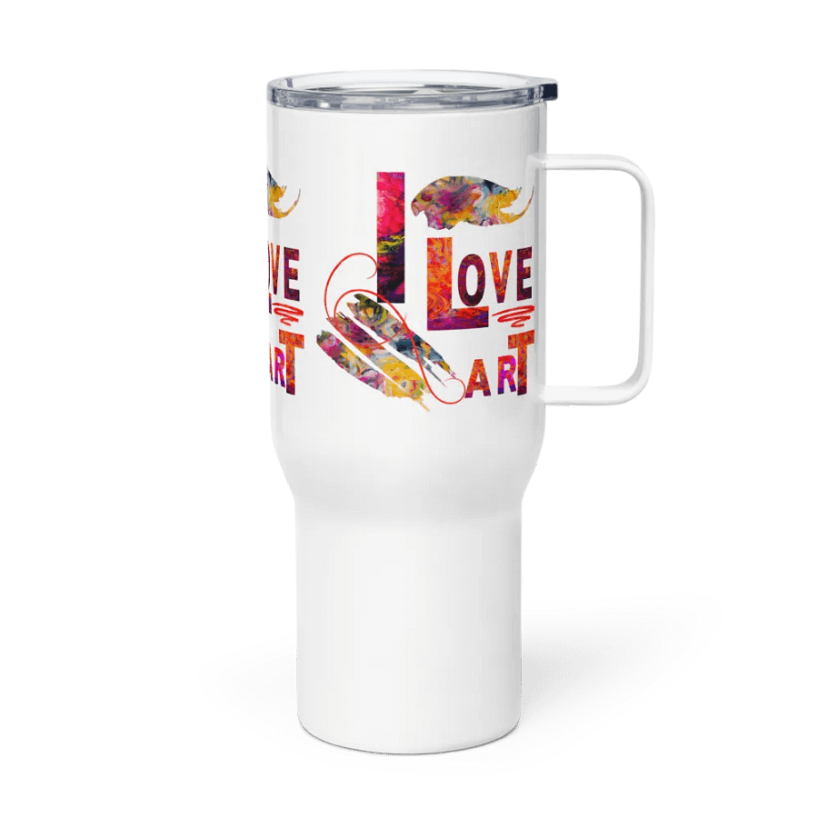 Vibrant Abstract Delight Travel Mug for art students moms daughters friends art teachers product image (3)