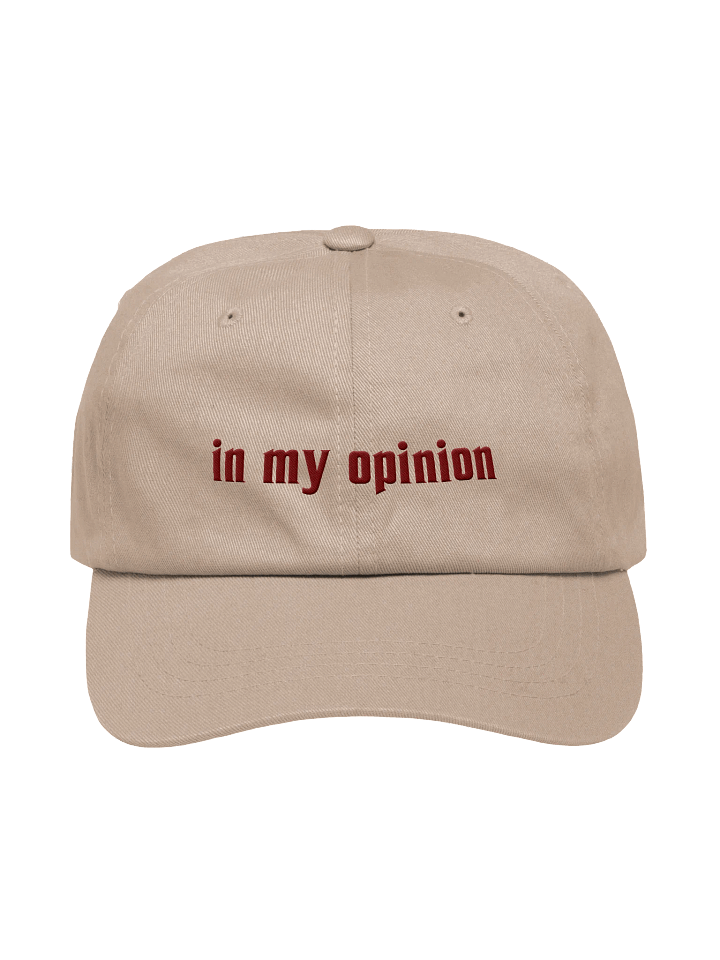 "in my opinion" maroon embroidery baseball hat product image (2)