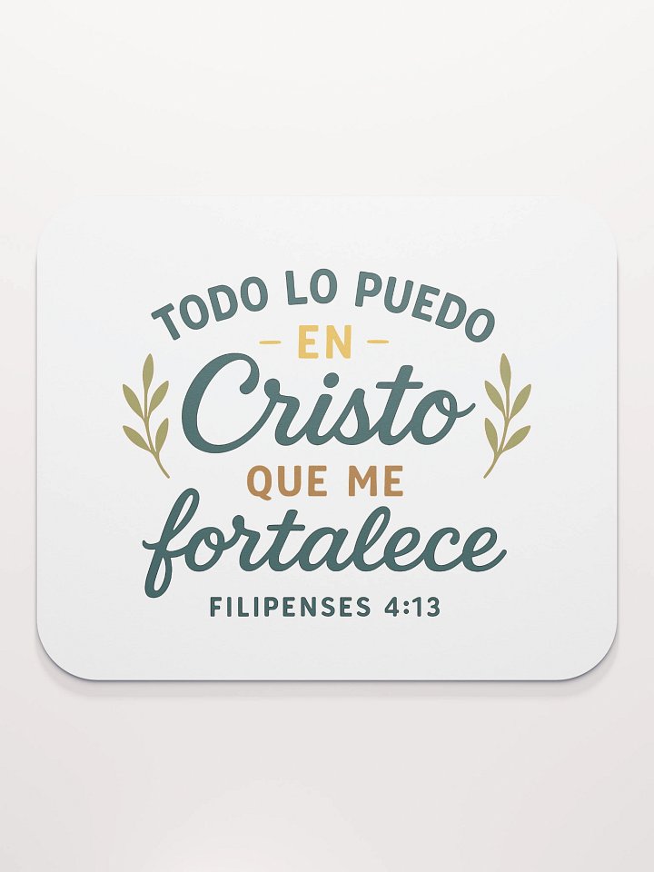 Faith Mouse Pad – “Todo lo puedo en Cristo” – Spanish Christian Design product image (2)
