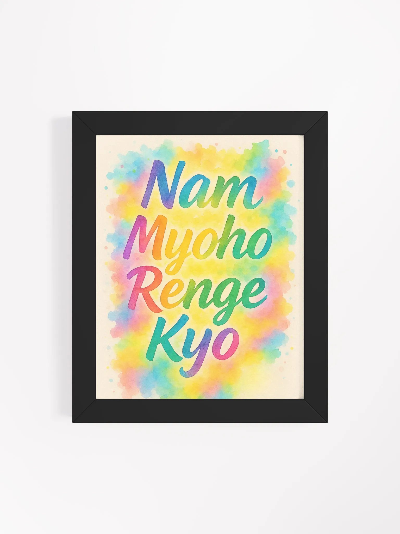 Nam Myoho Renge Kyo – Rainbow Chant Framed Poster product image (4)