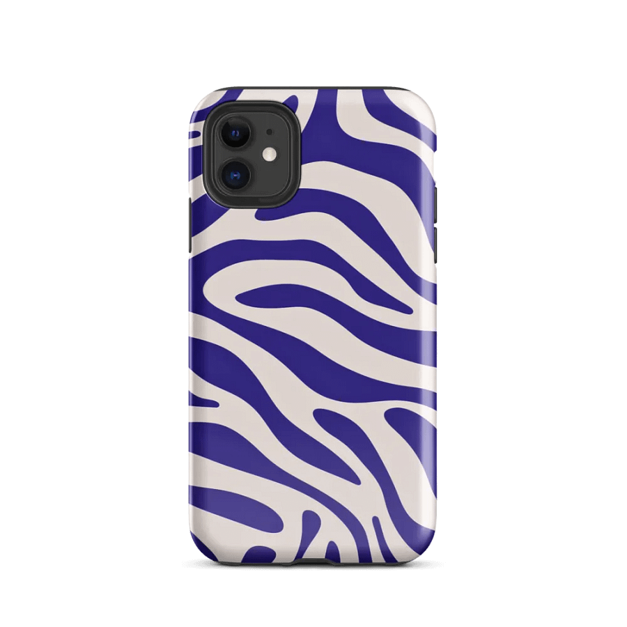 Wavy Lines (Blue and White) Tough Case for iPhone® product image (47)