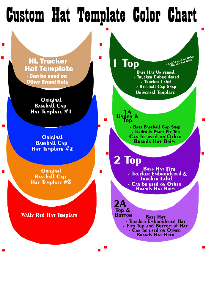 9 PNG Custom Hat Templates - with Color Chart - Photoshop and PNG product image (1)