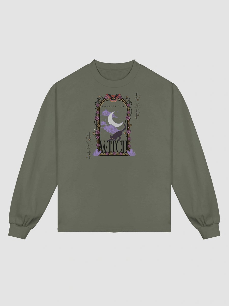 Hour of the Witch black text edition long sleeve shirt product image (1)