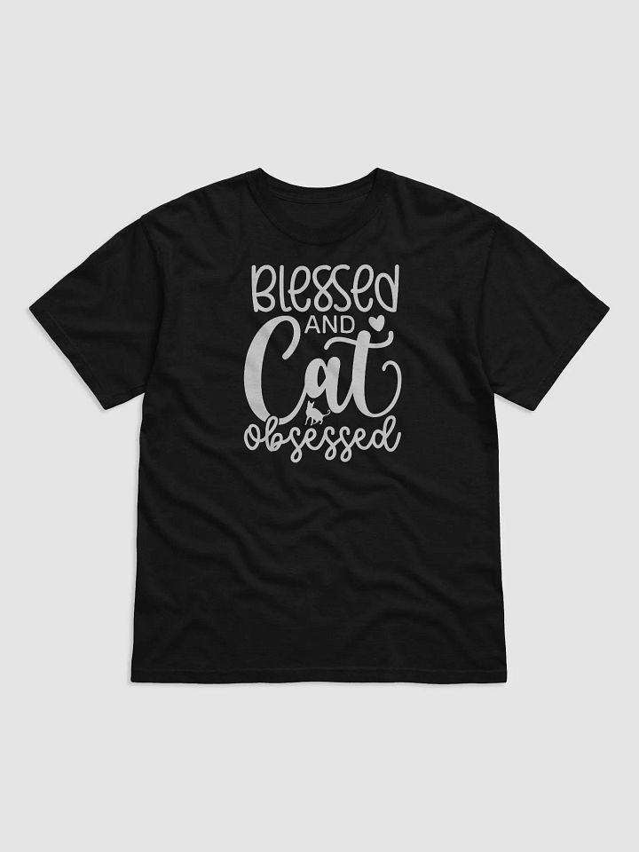 Blessed And Cat Obsessed Tee product image (1)