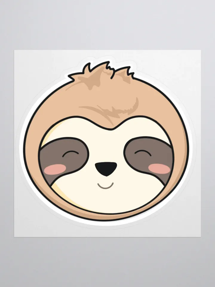 Adorable Sloth Kiss Cut Stickers product image (1)