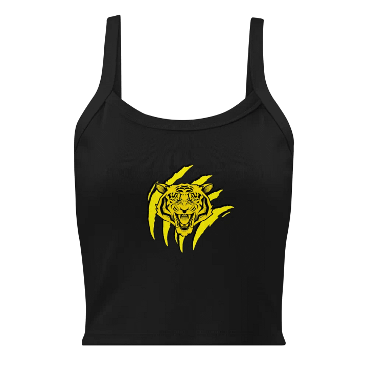 Camiseta sin mangas cómoda y elegante con canalé para mujer con diseño de tigre feroz product image (1)