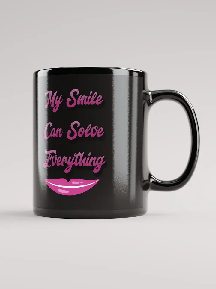 My Smile Can Solve Everything Black Mug product image (1)