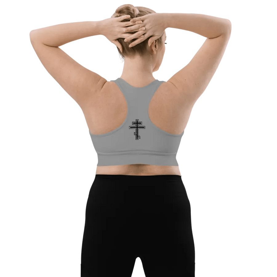 Grey Serenity Longline Sports Bra product image (7)