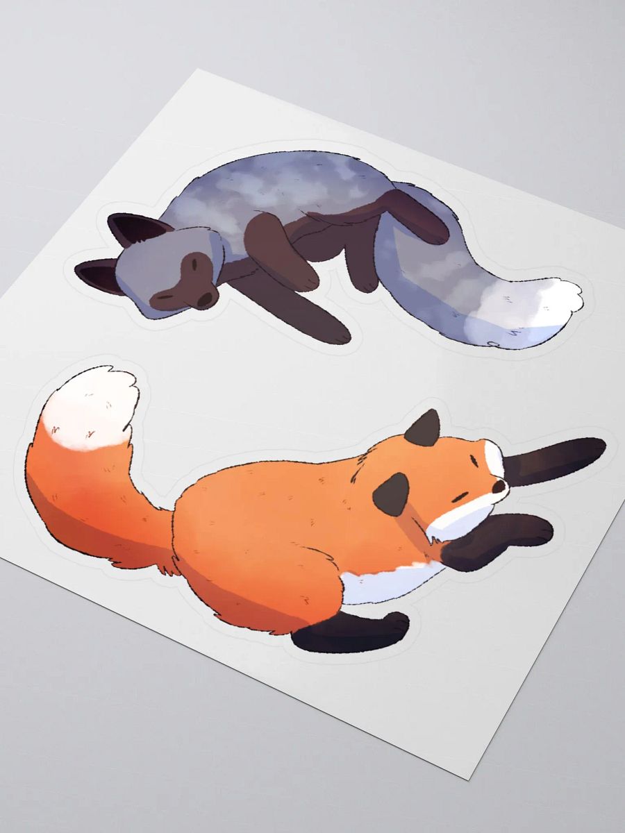 Fox and Silver fox Dynamic Duo Stickers product image (4)