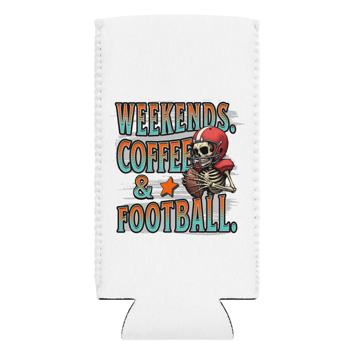 Weekends Coffee And Football Skeleton Vibes Can Cooler product image (2)
