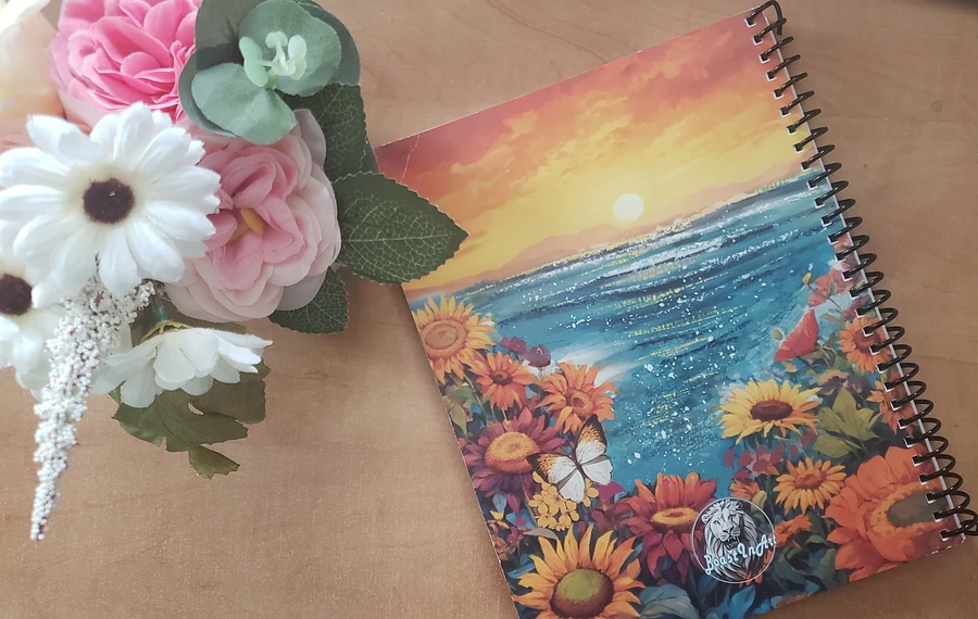 Still Waters and Watercolor Flowers Coiled Notebook product image (4)
