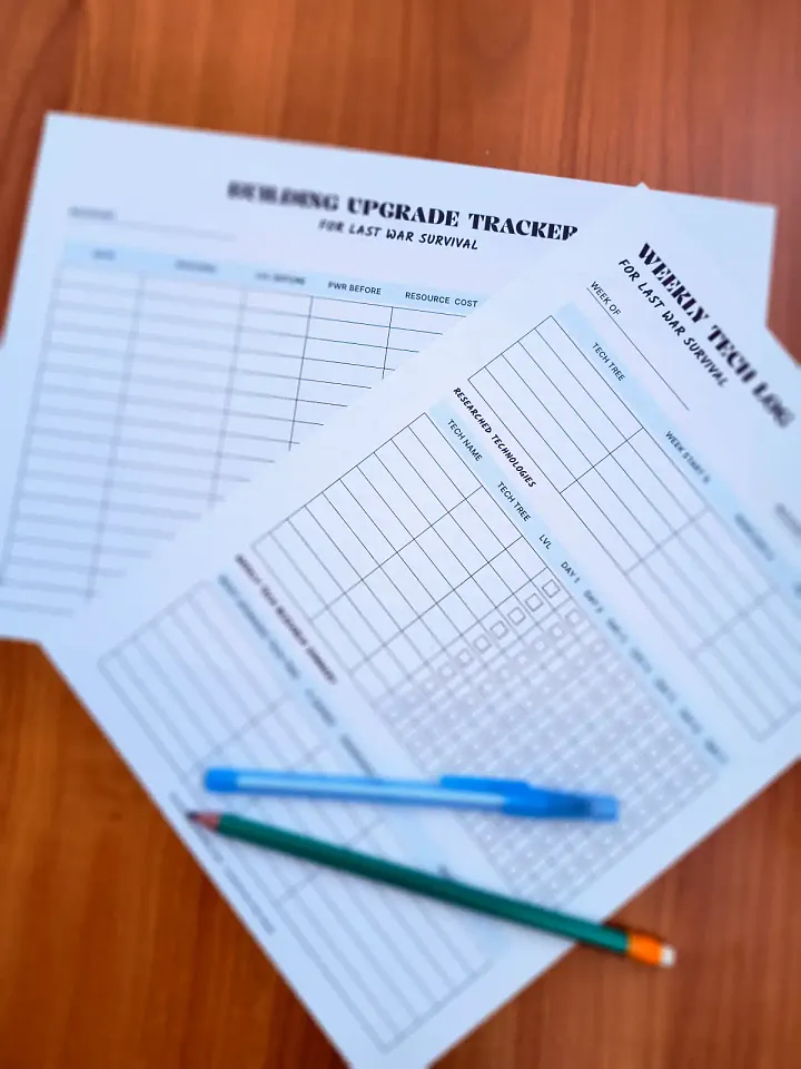 Building & Tech Printable Tracker Kit for Last War Survival product image (2)