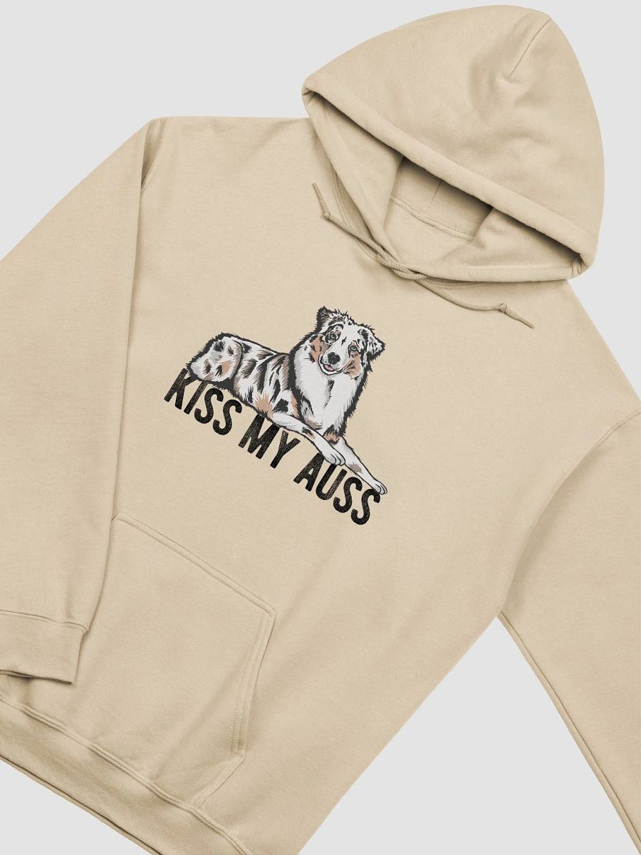Kiss My Auss Hoodie | Hooded Sweatshirt for Australian Shepherd(Blue Merle) Dog Owners product image (18)