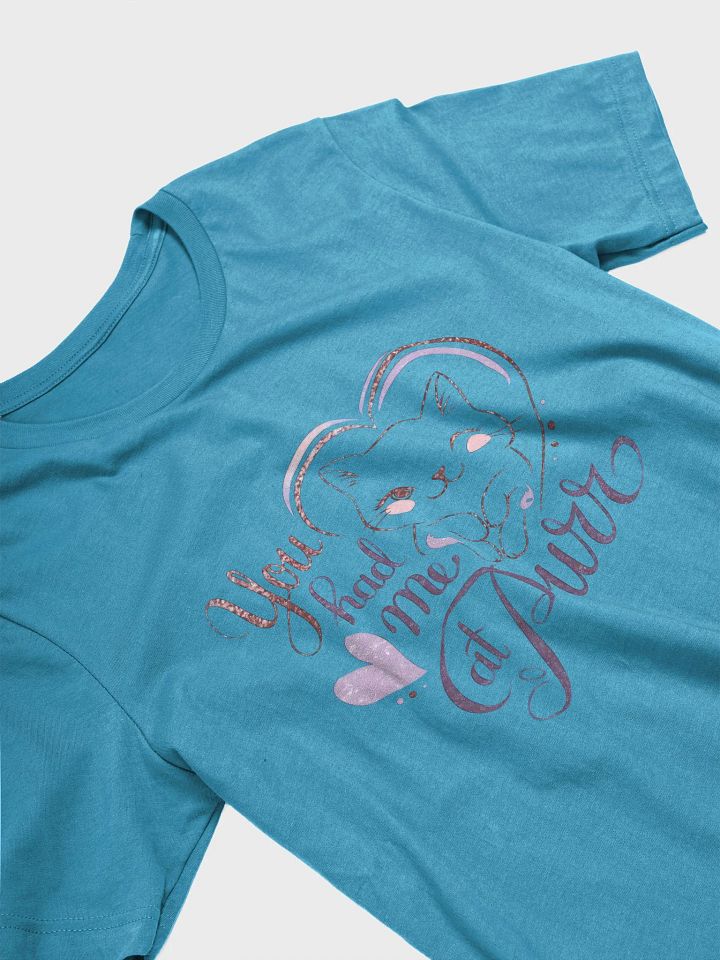 You Had Me at Purr – Cute Glitter Cat Valentine’s Day T-Shirt product image (2)