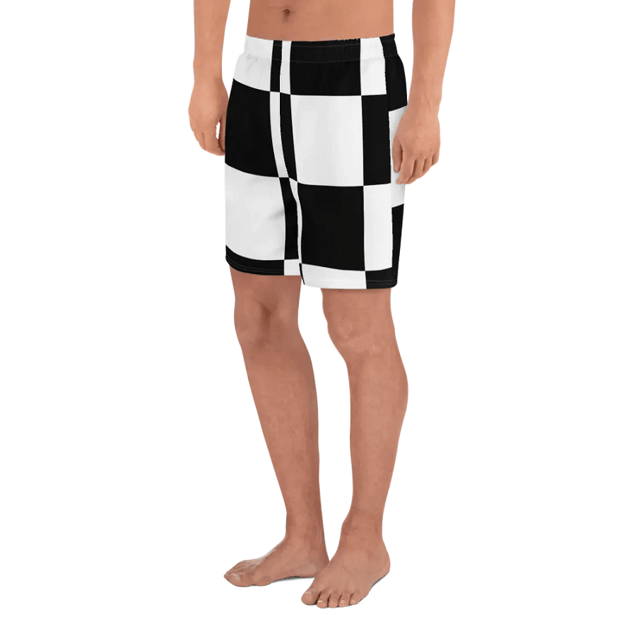 Wide Leg Elastic Checkered XXX Shorts product image (7)